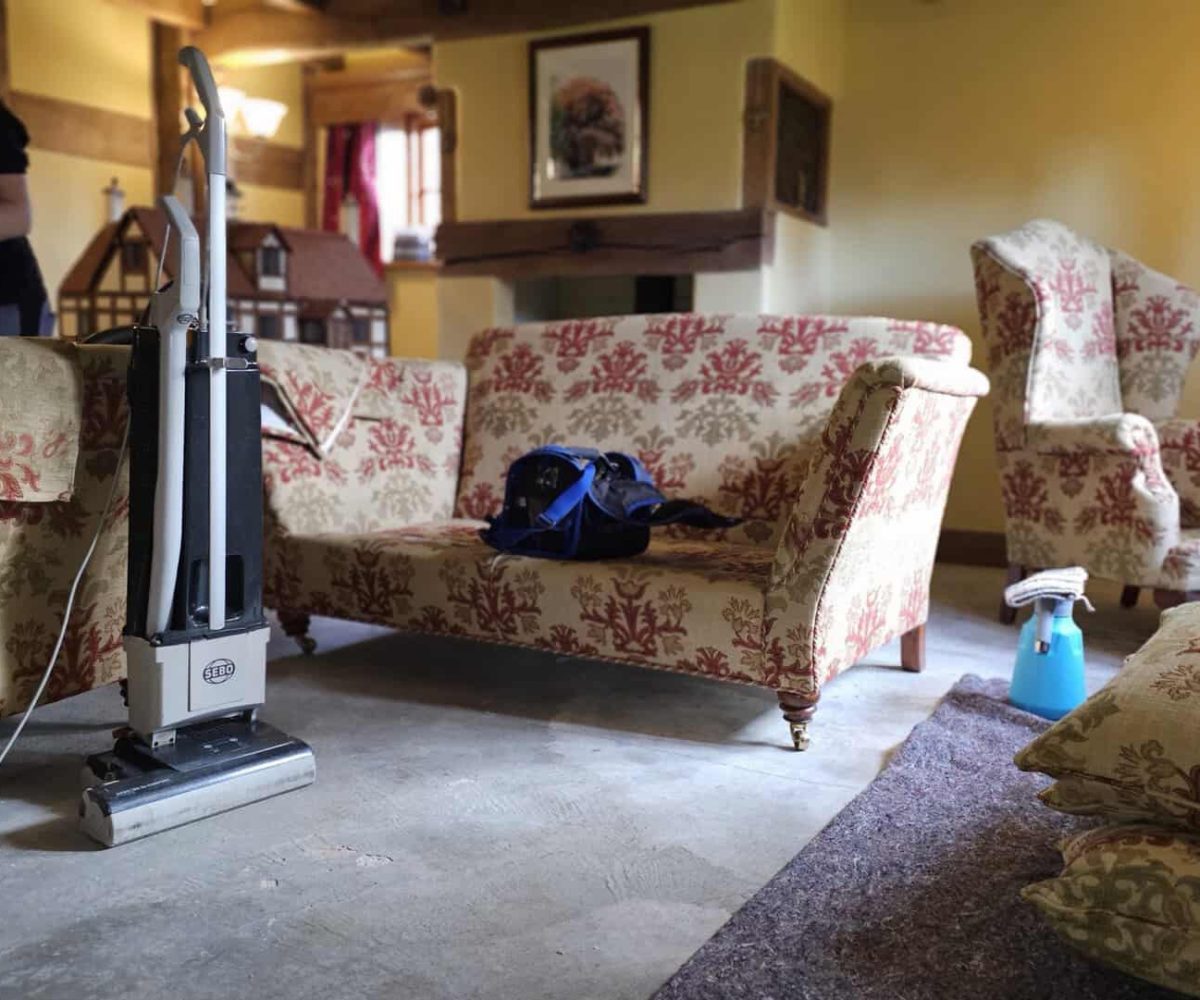 20250114_095129 Professional fine fabric upholstery cleaning by Jared and Jenny for customers in Newport, Shropshire